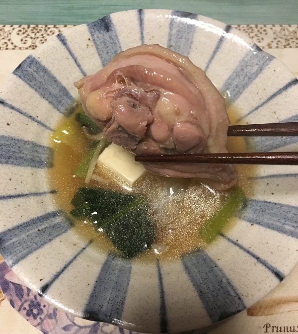 博多若杉の水炊きの鶏肉