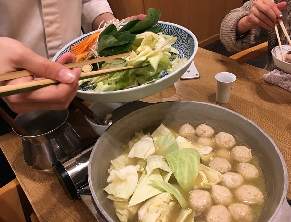 博多若杉の水炊きコースの野菜